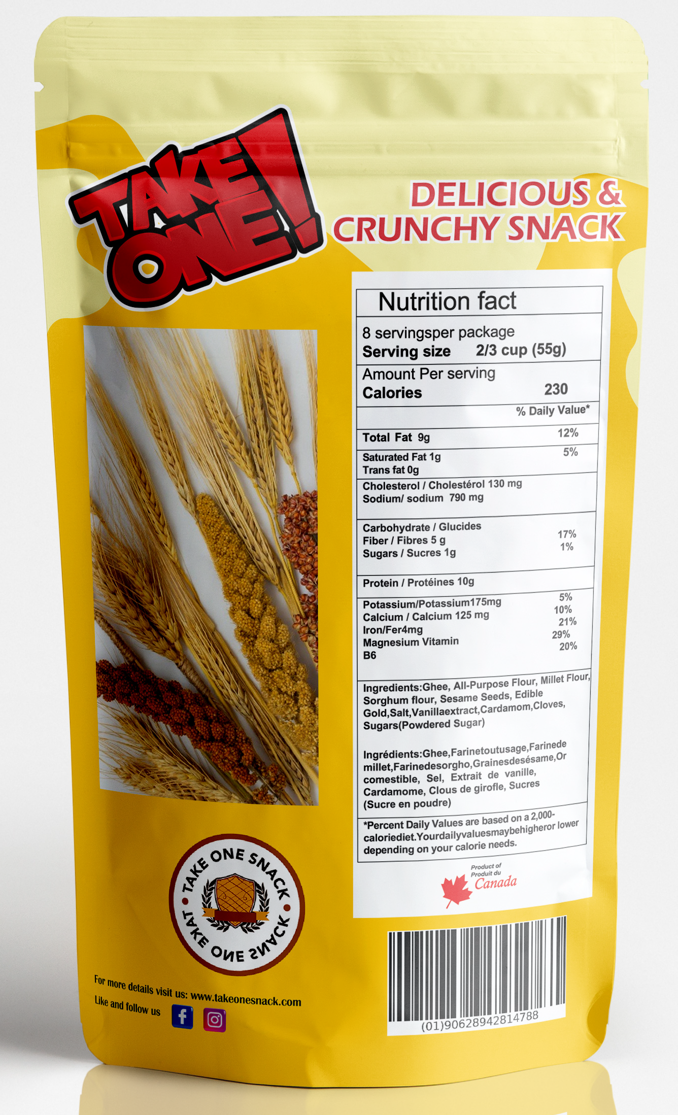 Take One1 Nubian shortbread Cookie 226g